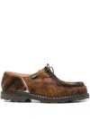 Paraboot Michael Calf-hair Derby Shoes In Brown