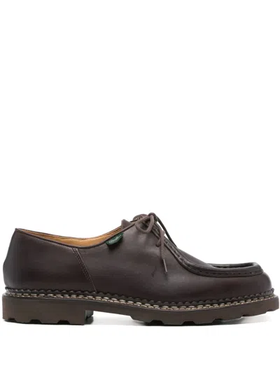 Paraboot Michael Leather Derby Shoes In Brown