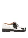 Paraboot Stitched Round Toe Derby Shoes In White