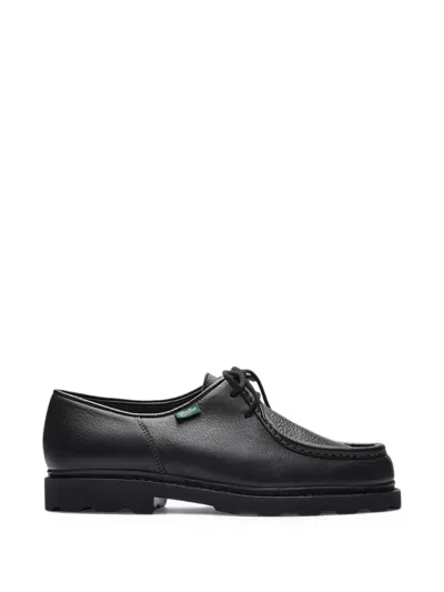 Paraboot Michael Grain-leather Derby Shoes In Black