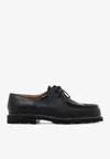 Paraboot Classic Black Calf Leather Loafers With Rugged Outsole In Black