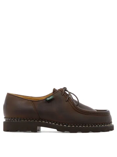 Paraboot "michael" Lace-up Loafers In Brown