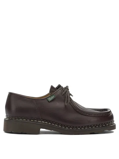 Paraboot "michael" Lace-up Loafers In Brown
