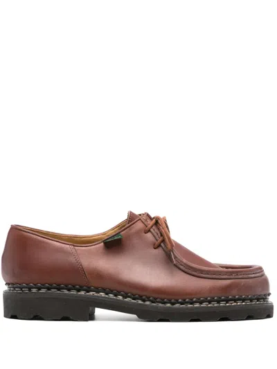Paraboot Classic Leather Loafers For Men In Brown