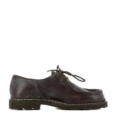 Paraboot Michael Leather Lace-up Shoes In Black