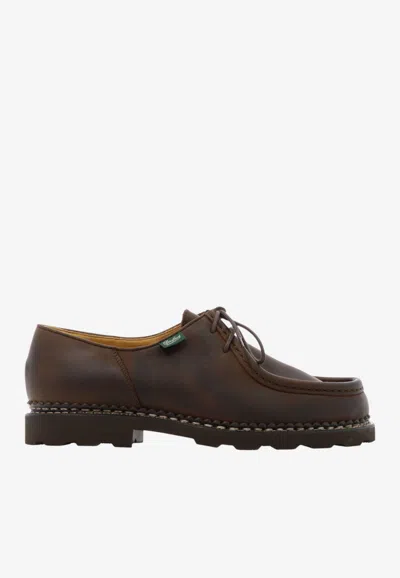PARABOOT MICHAEL LEATHER LACE-UP LOAFERS