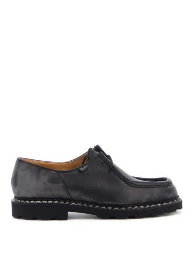 Paraboot Michael Marche Ii Leather Boat Shoes In Animal Print
