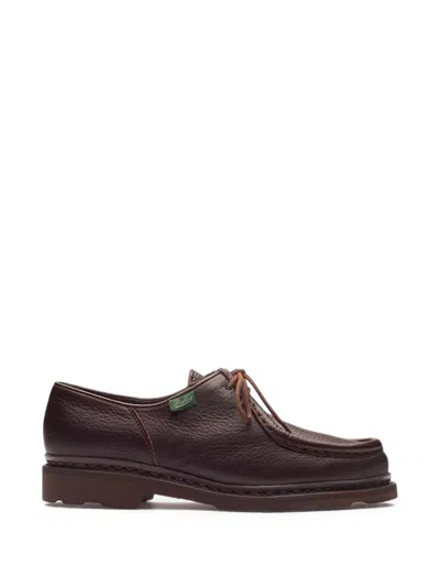 Paraboot Michael Logo-tag Derby Shoes In Brown