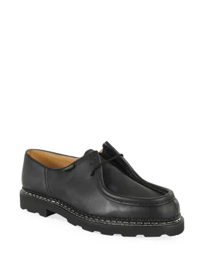 Paraboot Michael Marche Ii Leather Boat Shoes In Animal Print