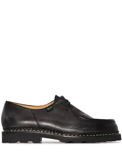 Paraboot Michael Smooth Leather Derbies Shoes In Black
