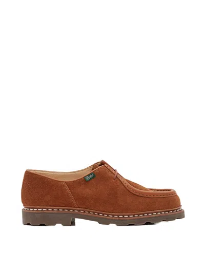 Paraboot Michael Suede Lace-up Loafer In Brown