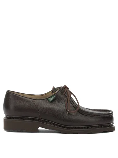Paraboot "micheal" Lace-up Loafers In Brown
