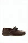 Paraboot Moccasin Brown Loafers With Detailed Stitching In Black