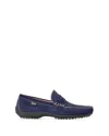 Paraboot Moccasin-style Sneakers With Pebbled Rubber Sole In Blue