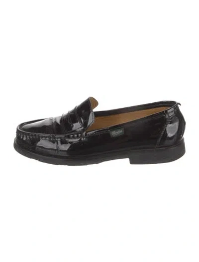 Pre-owned Paraboot Patent Leather Loafers In Black