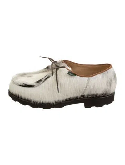 Pre-owned Paraboot Ponyhair Animal Print Loafers In Multicolor