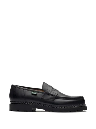 Paraboot Reims Leather Loafers In Black