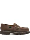 Paraboot Reims Suede Loafers With Canvas Inserts