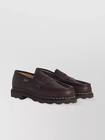 PARABOOT 'REMIS' LEATHER LOAFERS ROUND TOE