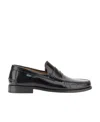 Paraboot Coraux Smooth Leather Penny Loafers In Black