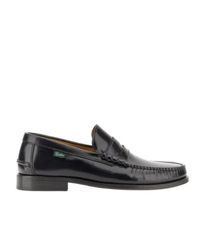 Paraboot Round Collar Business Casual Shoes In Black
