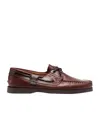 Paraboot Leather Loafers With Moc Toe Stitching In Brown