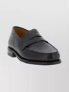 Paraboot Round Toe Loafers Featuring Penny Strap In Black