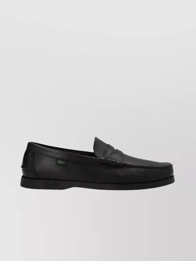 PARABOOT ROUND TOE MOC STITCHING LOAFERS