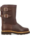 Paraboot Sanglier Double-buckle Leather Boots In Multi