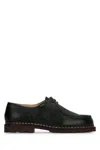 Paraboot Michael Smooth Leather Derbies Shoes In Green