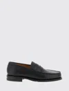 Paraboot Round Toe Loafers Featuring Penny Strap In Black