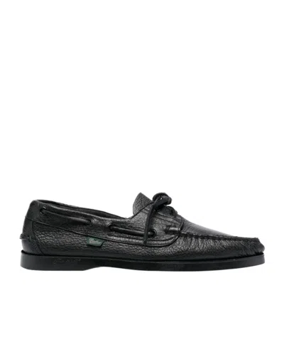 Paraboot Snakeskin-effect Calf-leather Loafers In Black