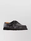 Paraboot Stitched Round Toe Brogues With Rubber Sole In Black