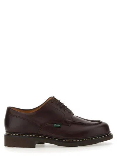 Paraboot Stringata Chambord Leather Lace-up Shoes In Brown