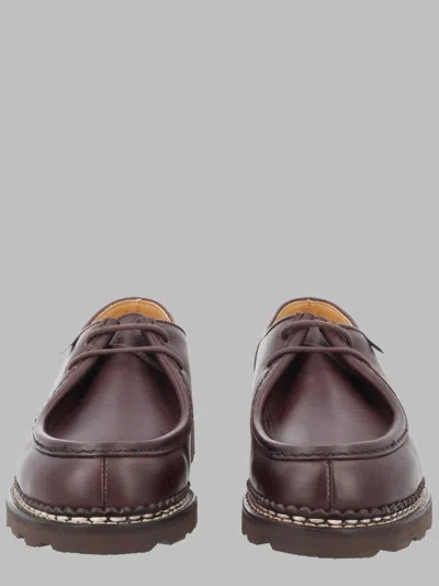 Paraboot Stringata "michael" Men's Lace-up Leather Dress Shoes In Brown