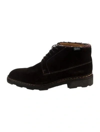 Pre-owned Paraboot Suede Boots In Black