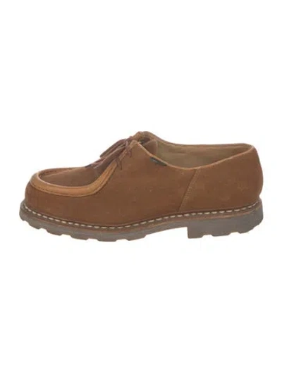 Pre-owned Paraboot Suede Oxfords In Brown