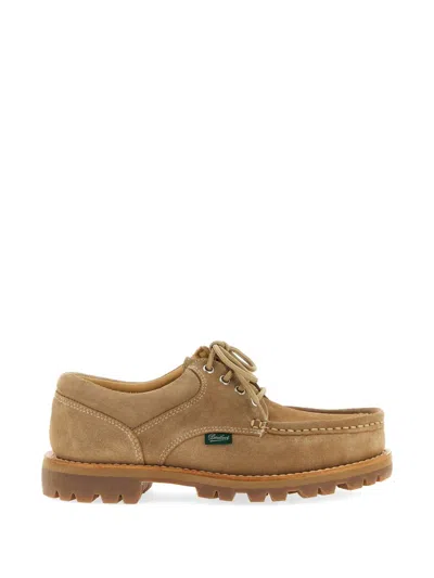 Paraboot Thiers Jannu Loafers With 4-eyelet Lace-up In Brown