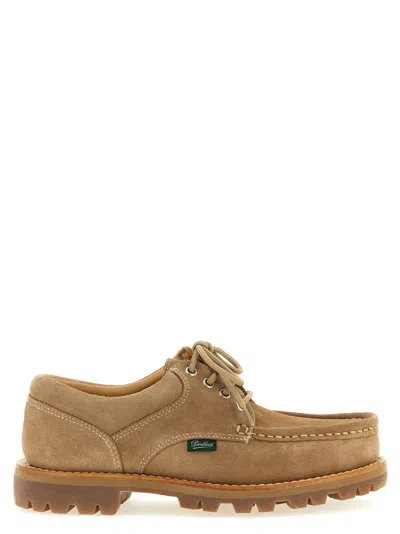 Paraboot Thiers Jannu Loafers With 4-eyelet Lace-up In Brown