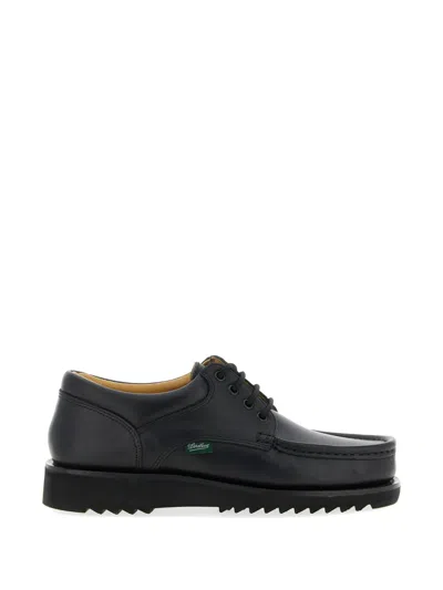 Paraboot Thiers Leather Derby Shoes In Black
