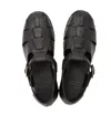 Paraboot Weave Sandals In Black
