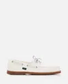 Paraboot Barth White Leather Loafers With Durable Rubber Sole In White