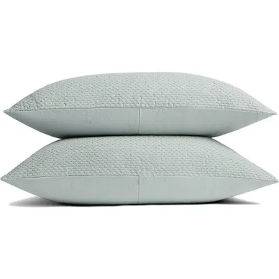 Parachute 2-pack Lattice Textured Shams In Blue