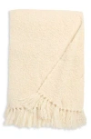 Parachute Alpaca Bouclé Throw Blanket In White