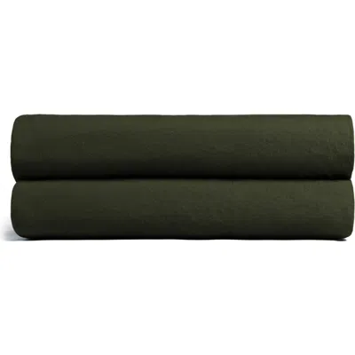 Parachute Brushed Cotton Fitted Sheet In Evergreen