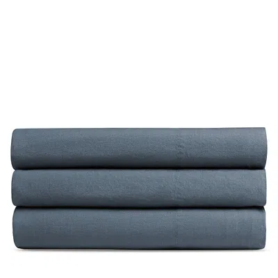 Parachute Brushed Cotton Flat Sheet, Full/queen In Blue