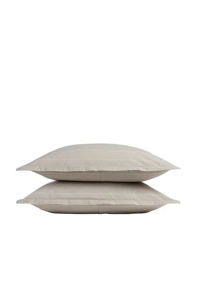 Parachute Brushed Cotton Sham Set In Silver