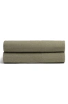 Parachute Cotton Flannel Fitted Sheet In Thyme