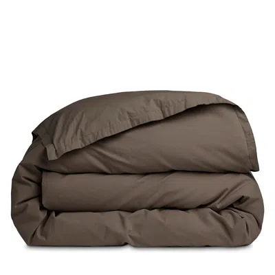 Parachute Egyptian Cotton Percale Duvet Cover, Full/queen In Brown