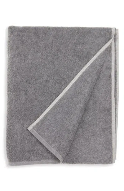 Parachute Featherweight Plush Organic Cotton Blend Towel In Gray